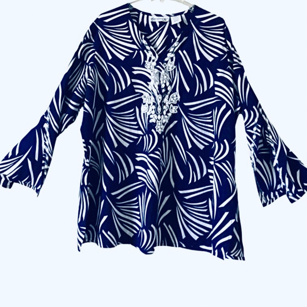 Denim 24/7 Beaded Blouse